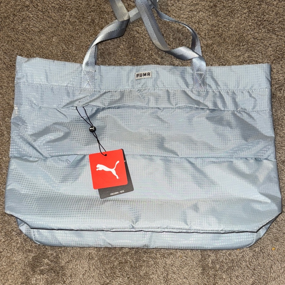 PUMA Metallic Gray Tote Bag